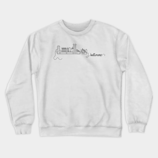 Baltimore City Signature Crewneck Sweatshirt by kursatunsal